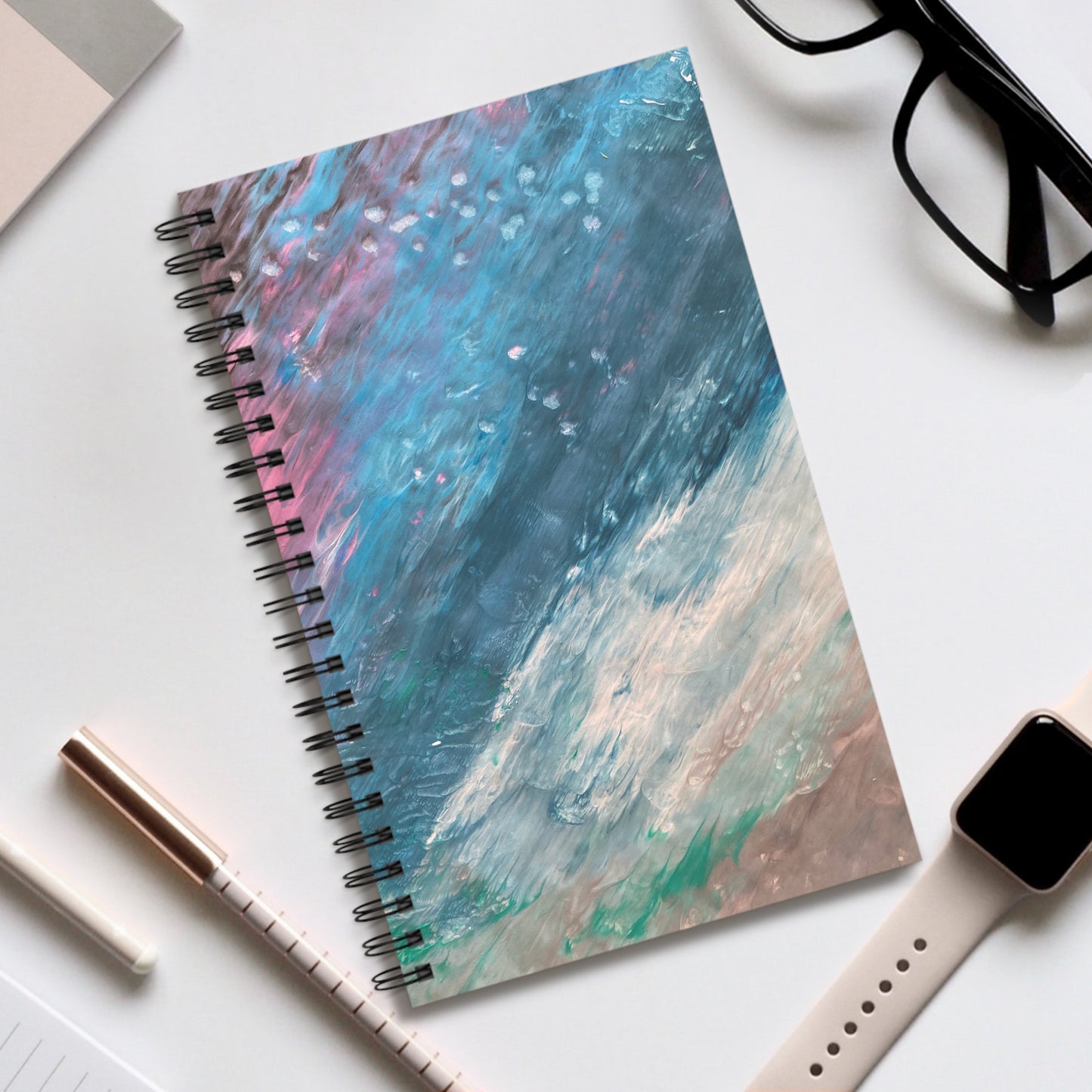 Serene Spiral Journal - Artistic Waves Design | Perfect for Journaling & Reflection